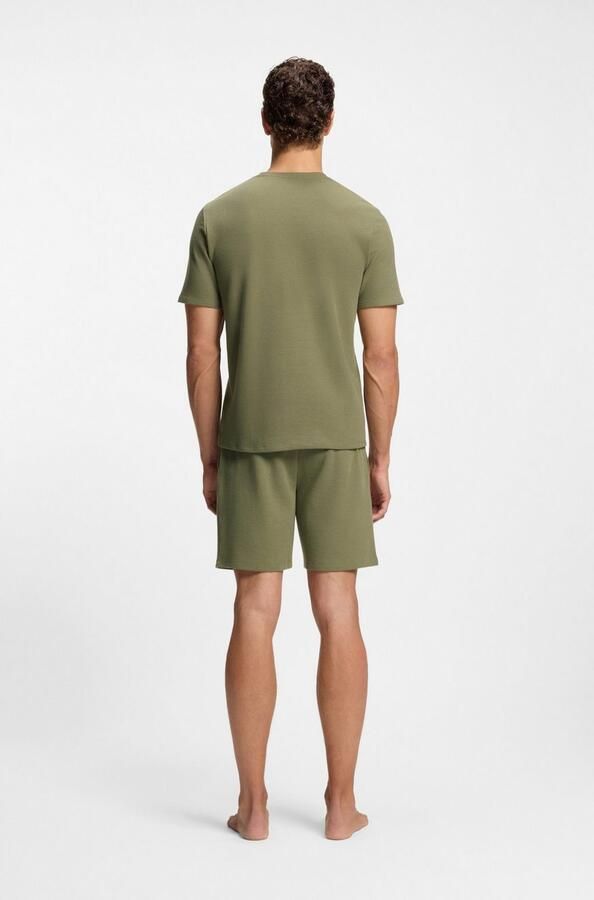 Boss Regular fit T-shirt met wafellook - Foto 3