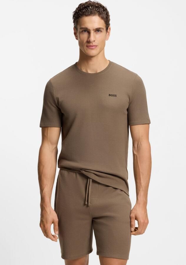 Boss Regular fit T-shirt met wafellook - Foto 2