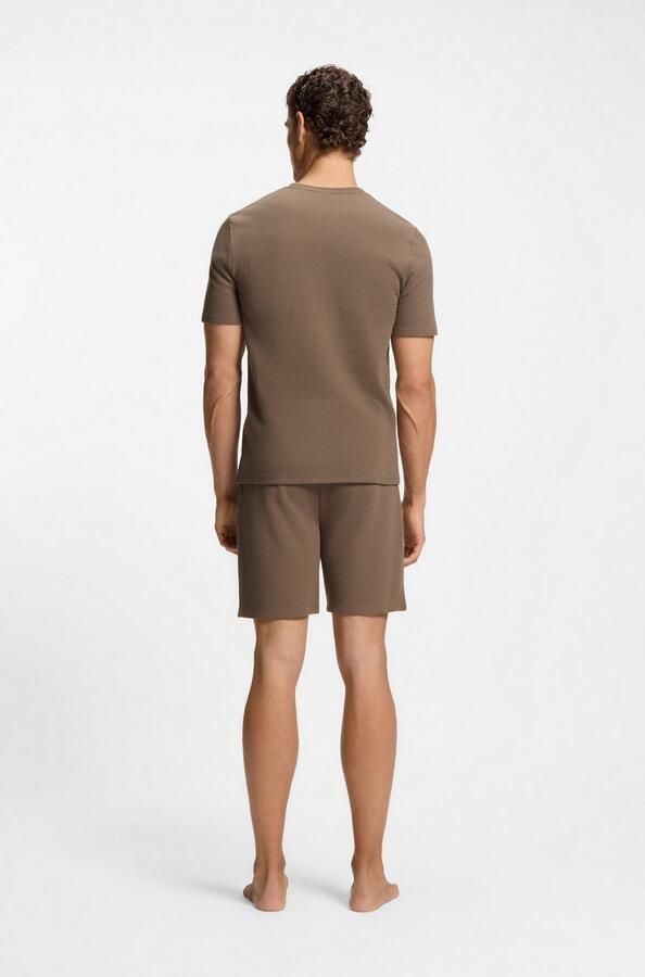 Boss Regular fit T-shirt met wafellook - Foto 5