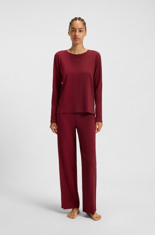 Boss Regular fit pyjamabroek van katoenmix - Foto 2