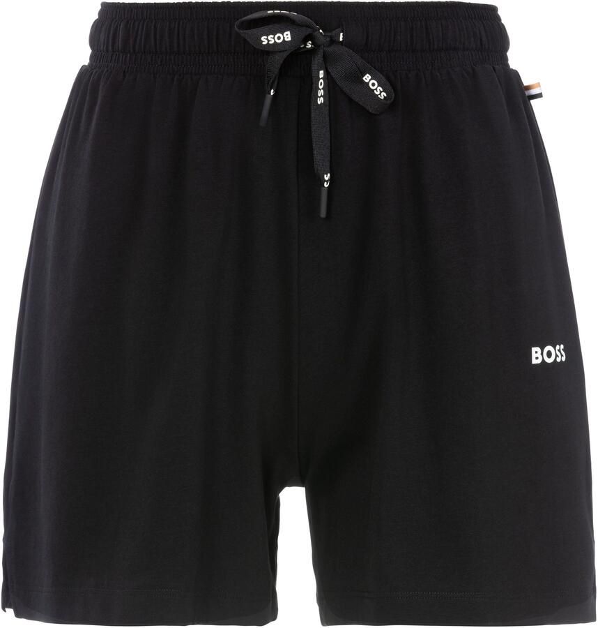 Boss Korte regular fit pyjamabroek met labelprint