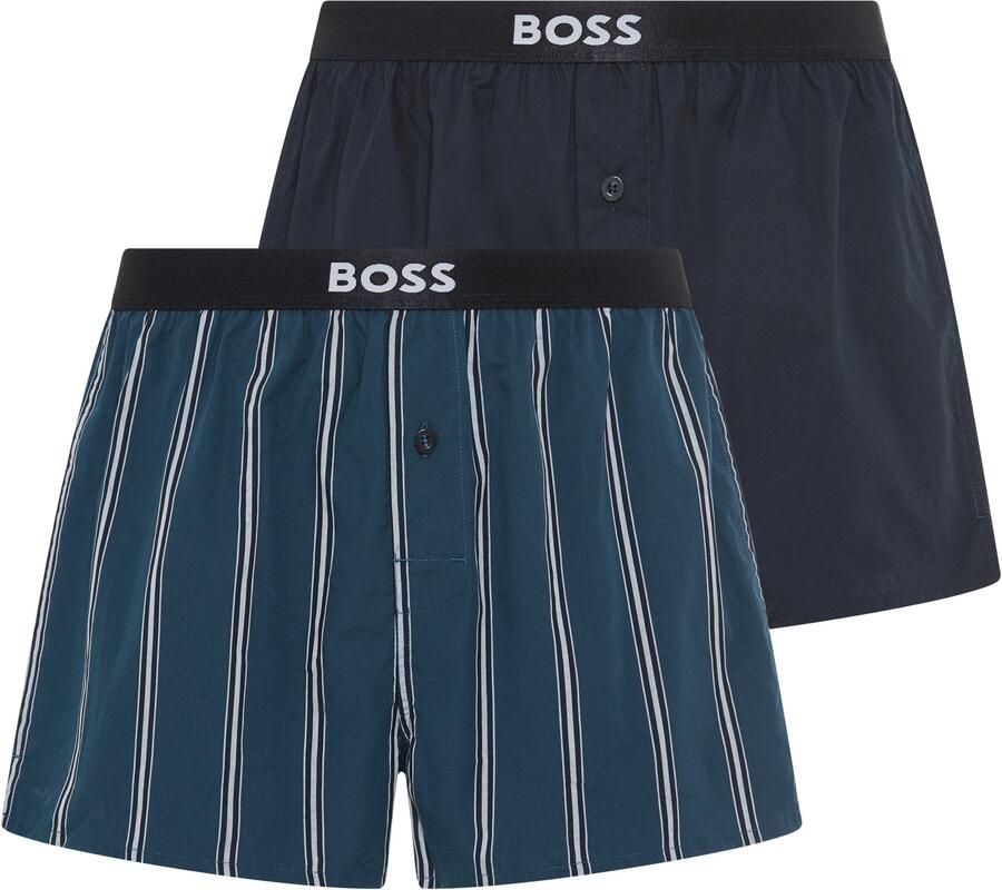 Boss Slim fit boxershort van puur katoen in een set van 2 stuks