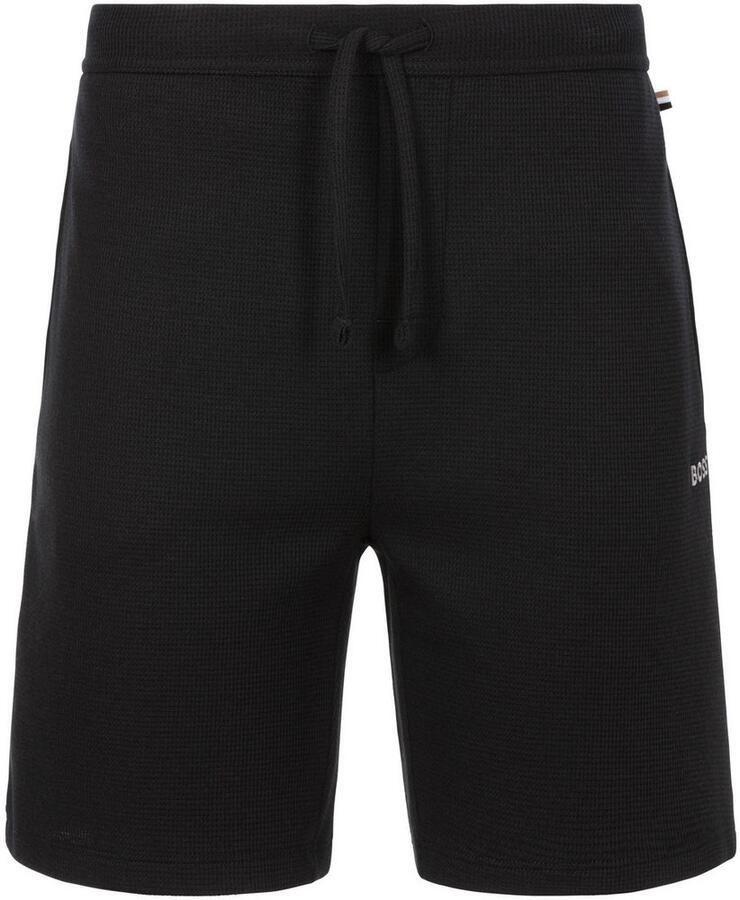 Boss Korte regular fit broek met structuurmotief