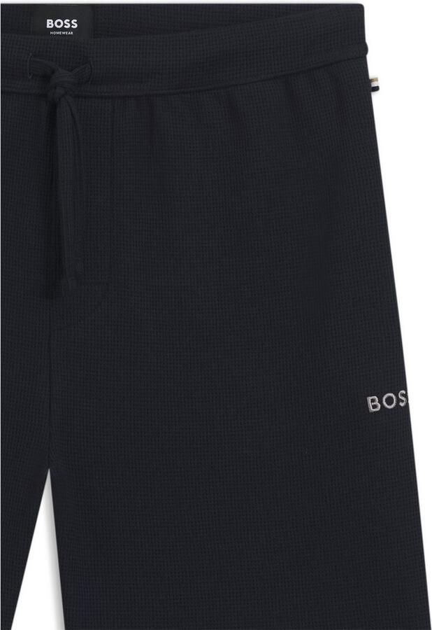 Boss Korte regular fit broek met structuurmotief