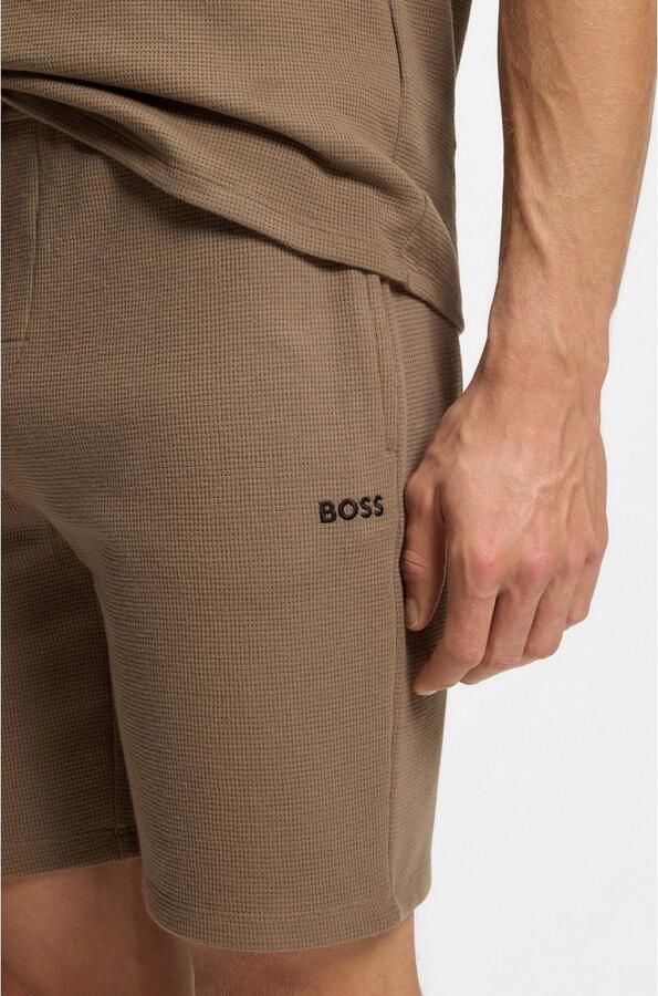 Boss Regular fit sweatshorts van katoenmix - Foto 3