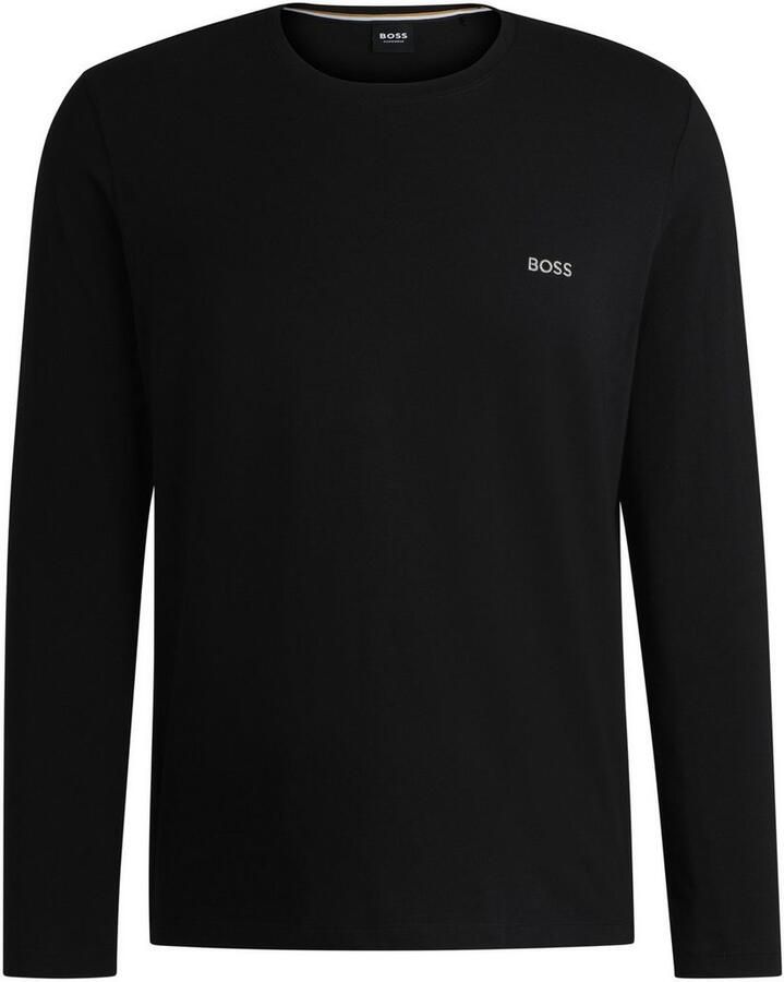 BOSS Shirt met lange mouwen Mix&Match LS-Shirt R met -borduursel op de borst