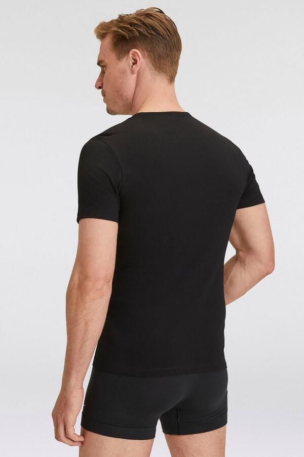 Boss Katoenen T-shirts 3-pack Regular Fit V-hals Logo Borduursel Black Heren - Foto 16