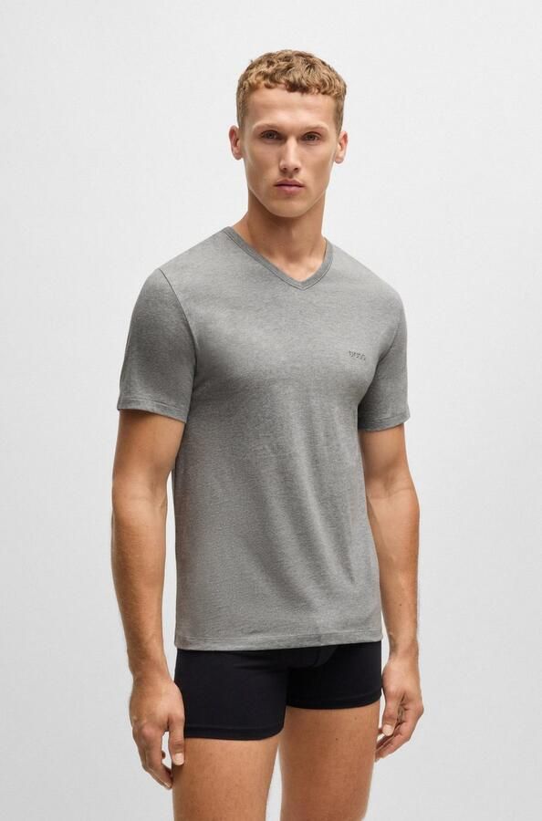 Boss T-shirt met labelstitching in een set van 3 stuks model 'Classic' - Foto 19