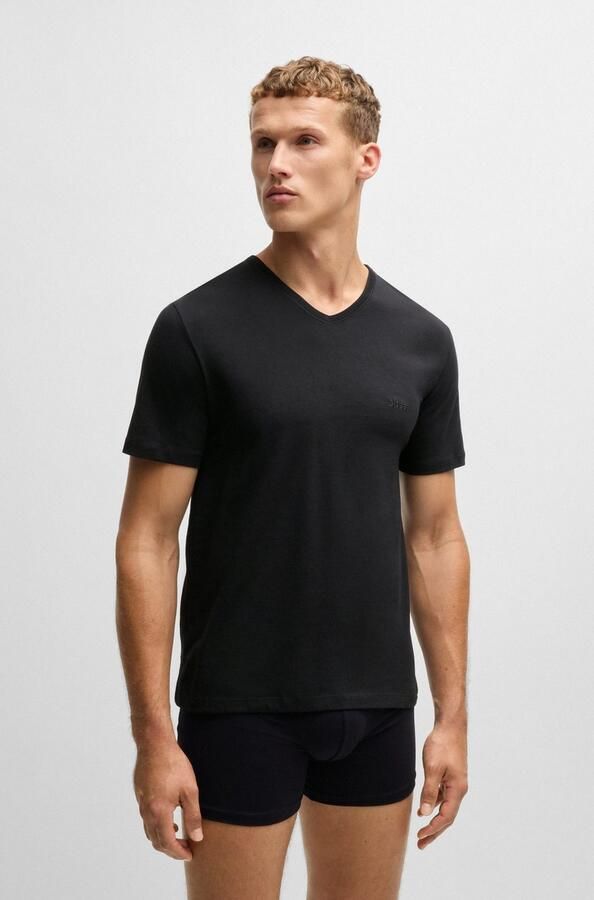 Boss T-shirt met labelstitching in een set van 3 stuks model 'Classic' - Foto 20