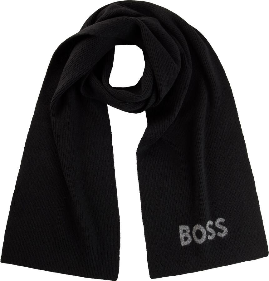 Boss Sjaal Elios Scarf met logo-opschrift effen - Foto 2
