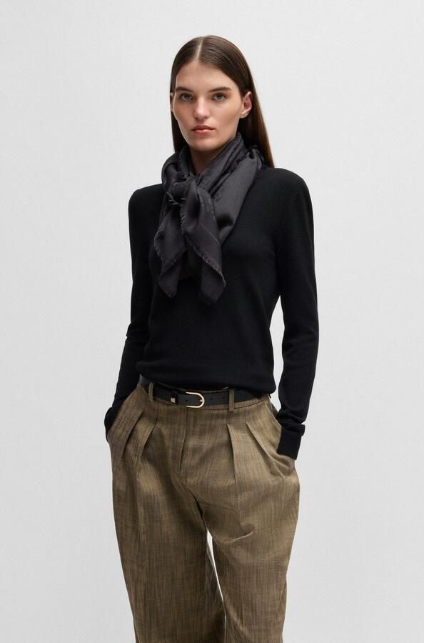 Boss Sjaal van een mix van modal en wol model 'Ledonia' - Foto 5