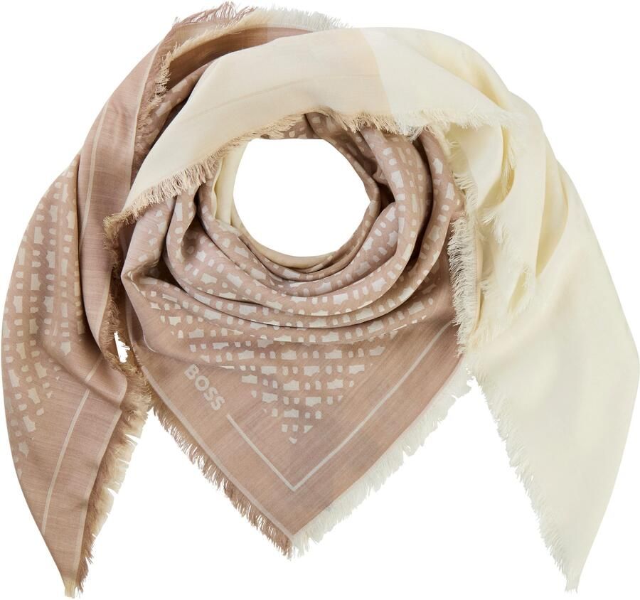 Boss Sjaal Ledonia 120*120 met jacquardmotief - Foto 2