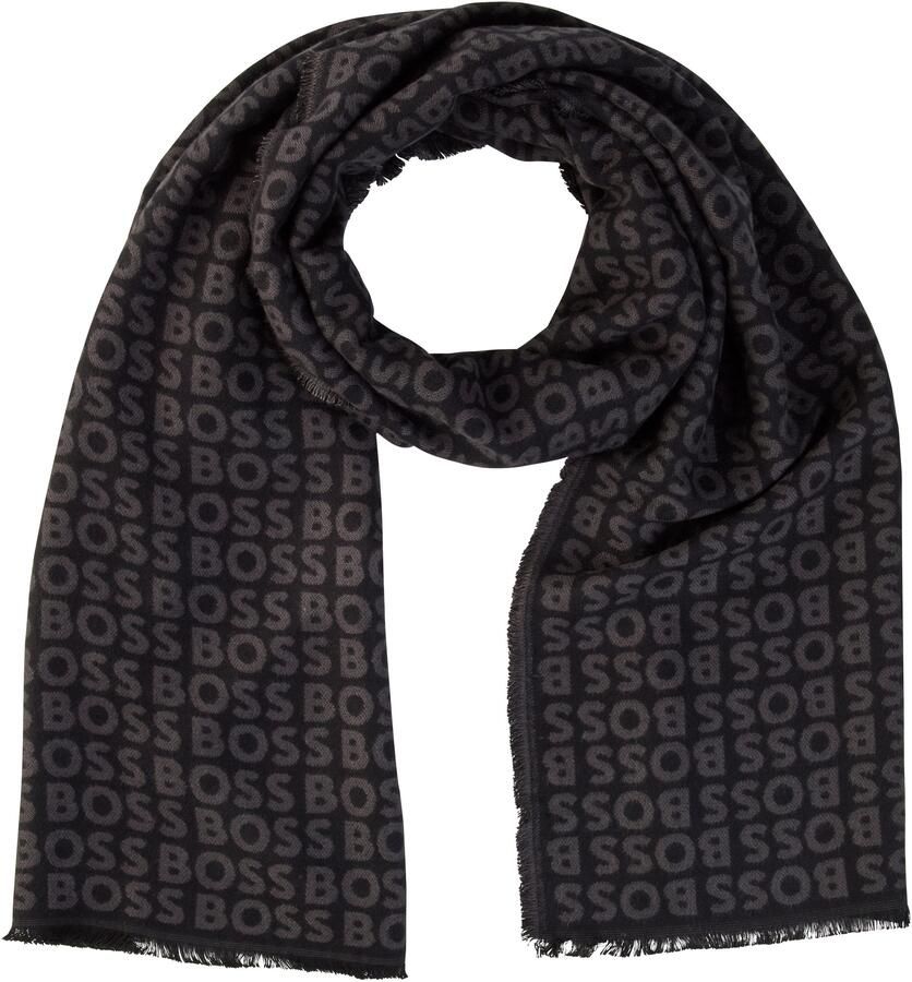 Boss Sjaal van viscose met labeldetail model 'Tadic' - Foto 2