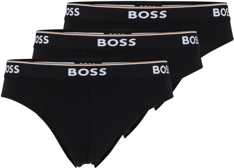 Hugo Boss Stretch Katoen Elastische Taille Briefs 3-Pack Black Heren - Foto 10