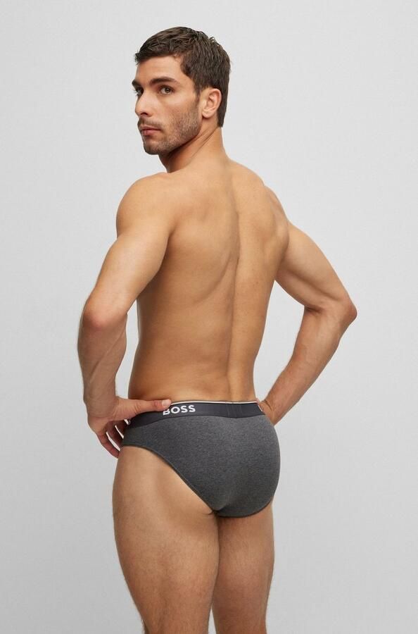 Hugo Boss 3-Pack Katoenen Briefs met Logotailleband Multicolor Heren - Foto 10