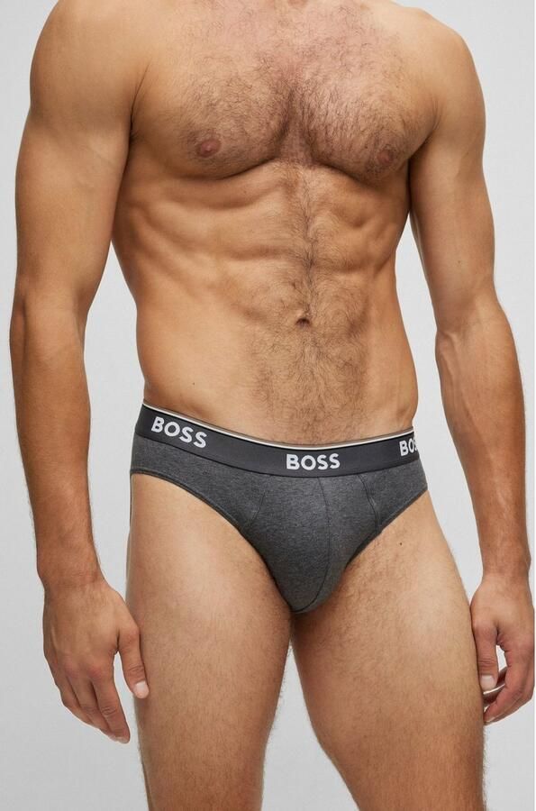 Hugo Boss 3-Pack Katoenen Briefs met Logotailleband Multicolor Heren - Foto 4