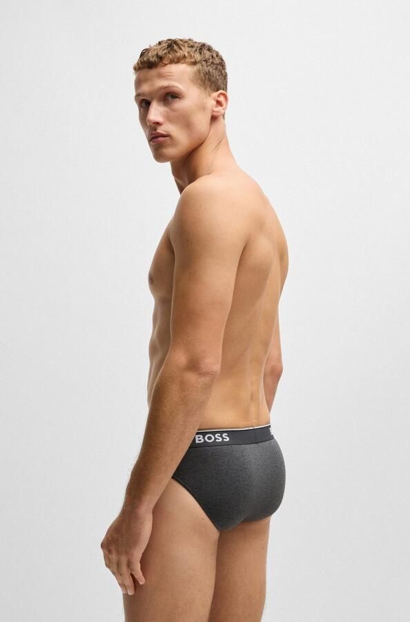 Hugo Boss 3-Pack Katoenen Briefs met Logotailleband Multicolor Heren - Foto 7