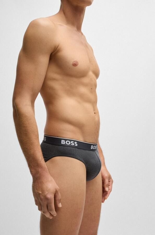 Hugo Boss 3-Pack Katoenen Briefs met Logotailleband Multicolor Heren - Foto 8