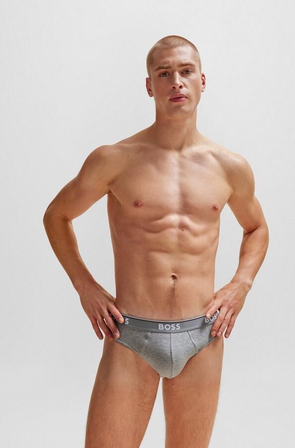 Hugo Boss 3-Pack Katoenen Briefs met Logotailleband Multicolor Heren - Foto 9