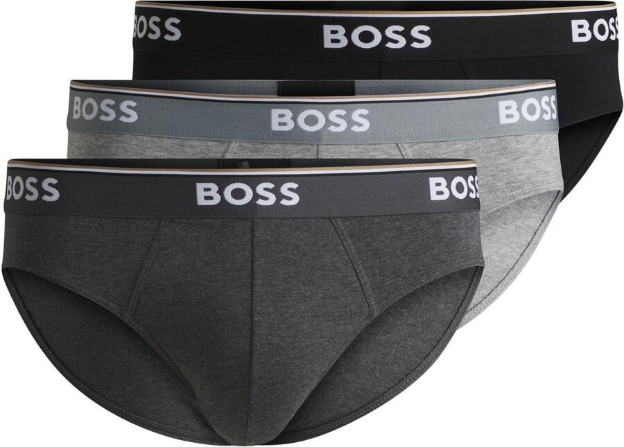 Hugo Boss 3-Pack Katoenen Briefs met Logotailleband Multicolor Heren - Foto 2