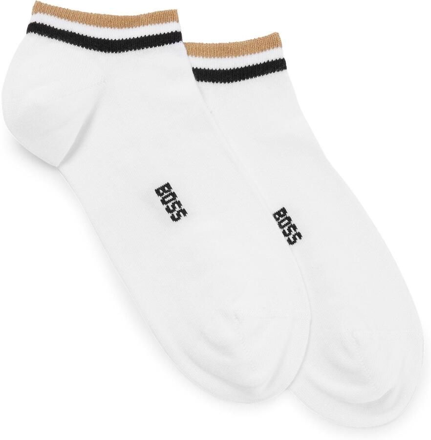 BOSS Sneakersokken 2P AS Uni stripe CC met gestreepte afwerking (set 2 stuks) - Foto 4