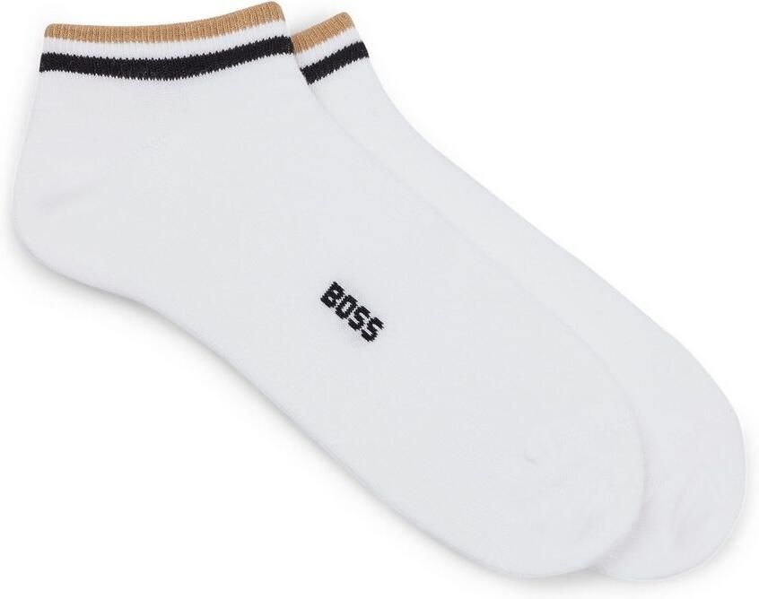 BOSS Sneakersokken 2P AS Uni stripe CC met gestreepte afwerking (set 2 stuks)