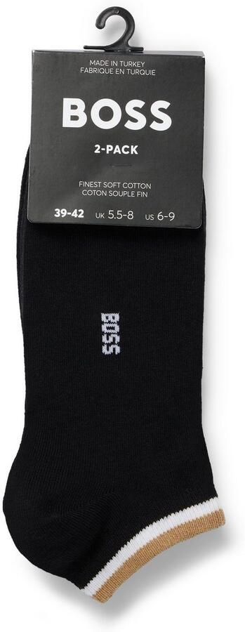 BOSS Sneakersokken 2P AS Uni stripe CC met gestreepte afwerking (set 2 stuks) - Foto 5
