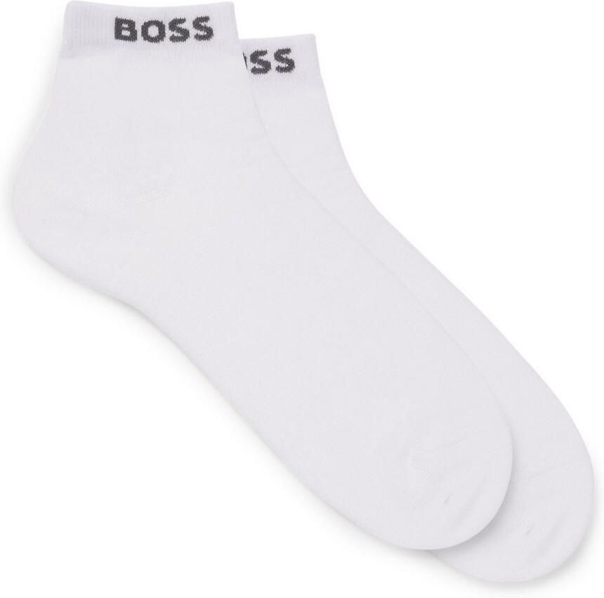 BOSS Sneakersokken met ingenaaide merkopdruk (set 2 paar)