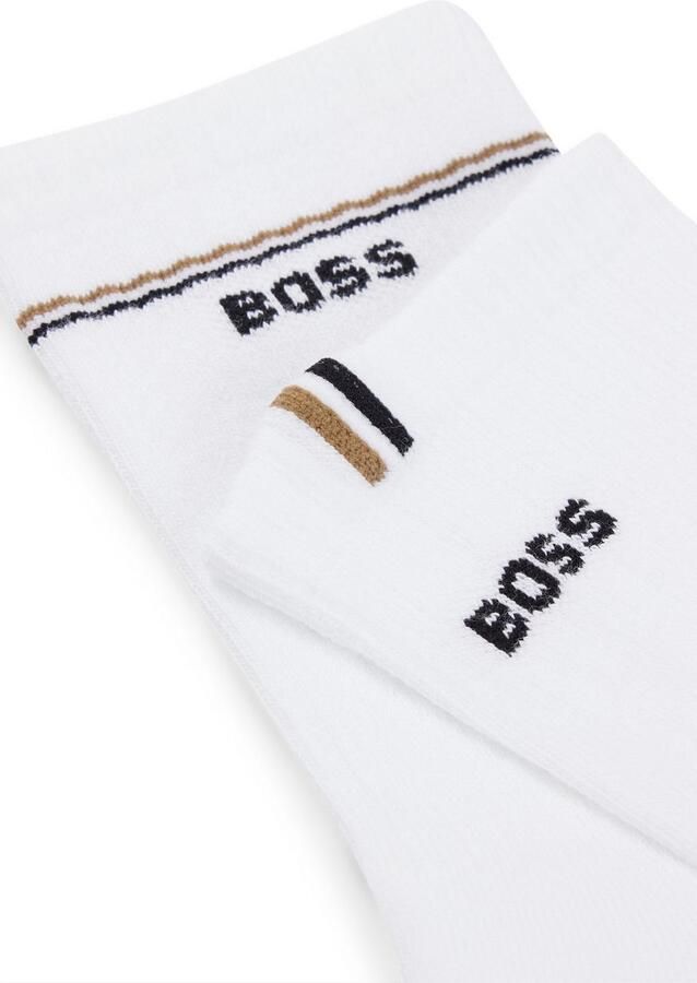 Boss Sokken met labelstitching model 'Iconic' in een set van 2 paar
