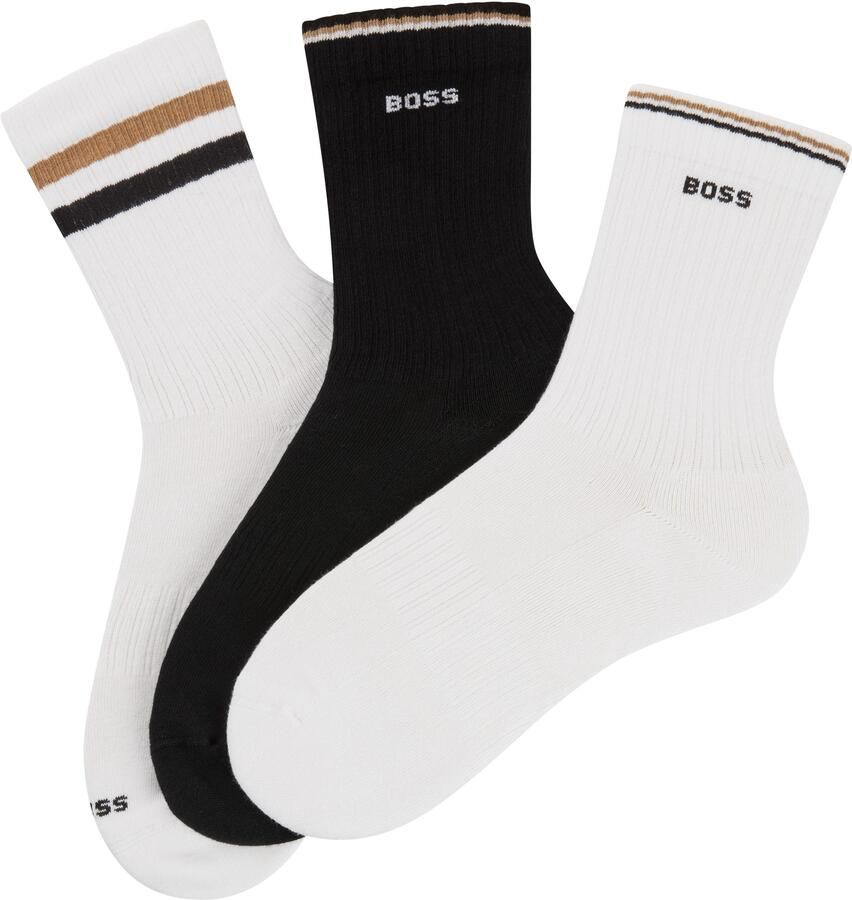 BOSS Sokken 3P QS Rib Iconic VB met ribben en sportieve strepen (3 paar) - Foto 2
