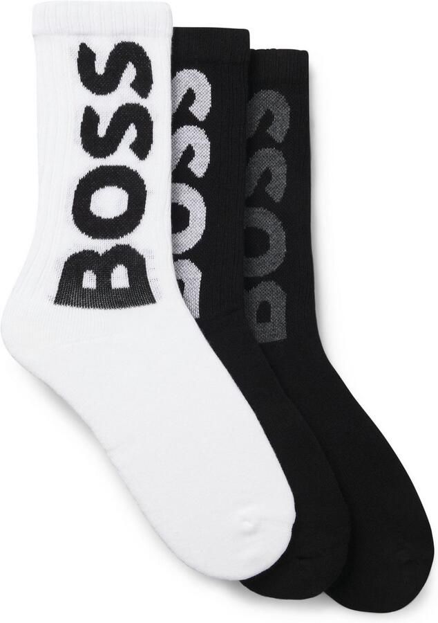 Boss Sokken met labeldetail in een set van 3 paar - Foto 3