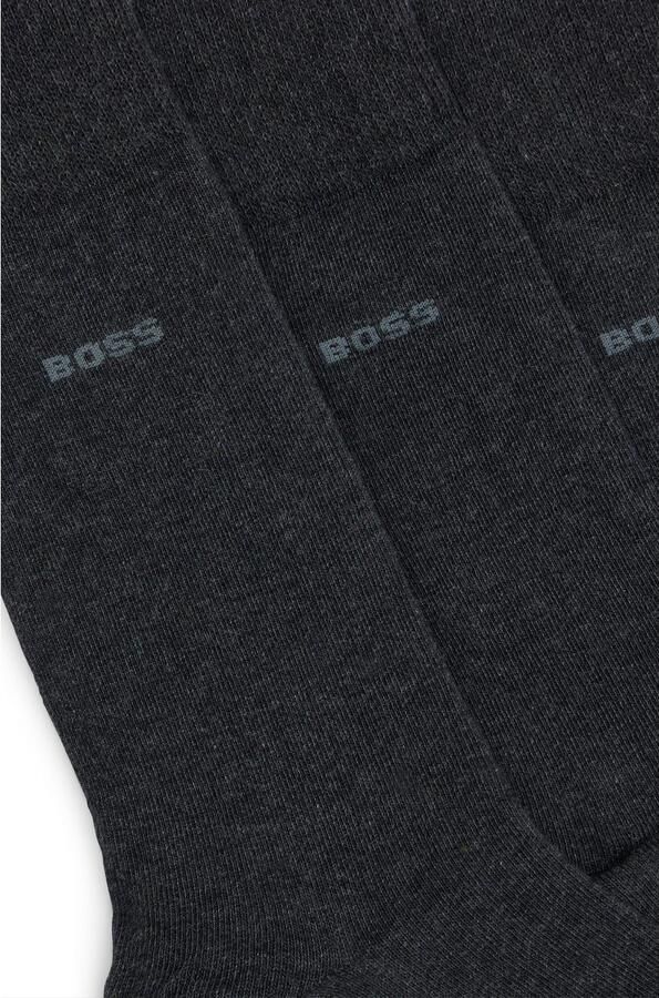 Hugo Boss Heren Sokken 3-Pack Grijs Casual Gray Heren - Foto 4