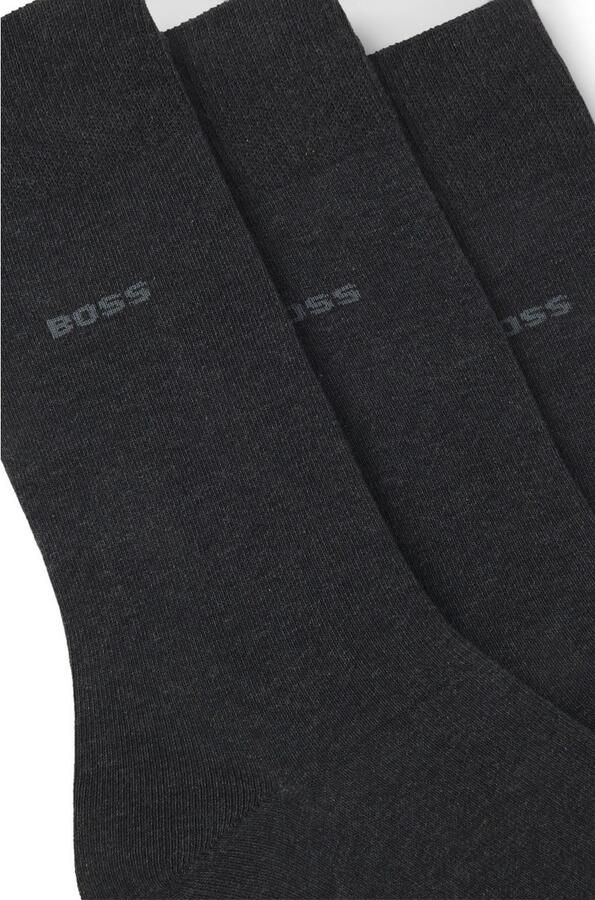 Hugo Boss Heren Sokken 3-Pack Grijs Casual Gray Heren - Foto 5