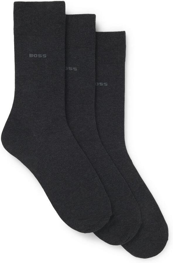 Hugo Boss Heren Sokken 3-Pack Grijs Casual Gray Heren - Foto 7