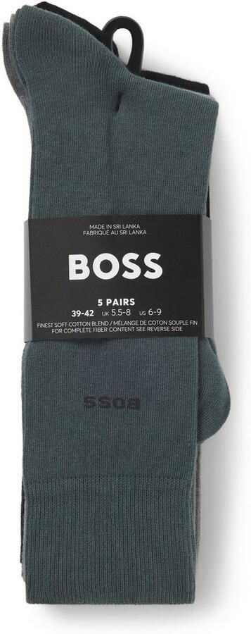 BOSS Sokken 5P Uni Color CC in klassieke uni-kleur (5 paar) - Foto 3