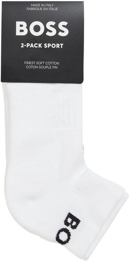 BOSS sneakersokken met logo set van 2 wit - Foto 6
