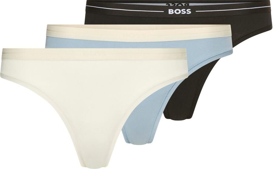 BOSS String 3P THONG met -logo tailleband (3 stuks) - Foto 5