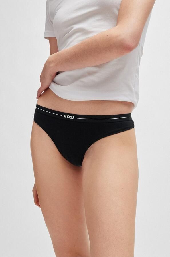 BOSS String 3P THONG met -logo tailleband (3 stuks)