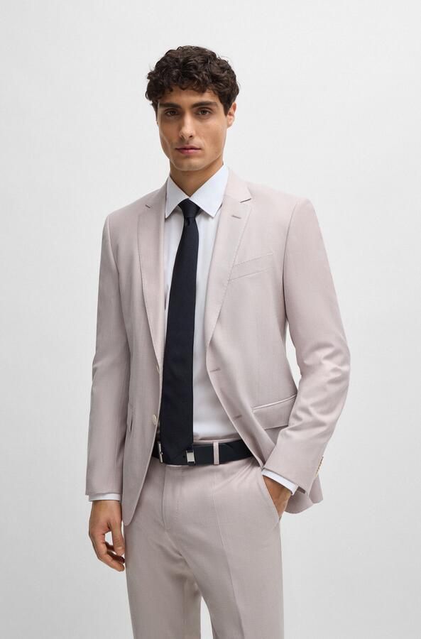 Boss Stropdas met fijne structuur (7 5 cm) - Foto 7