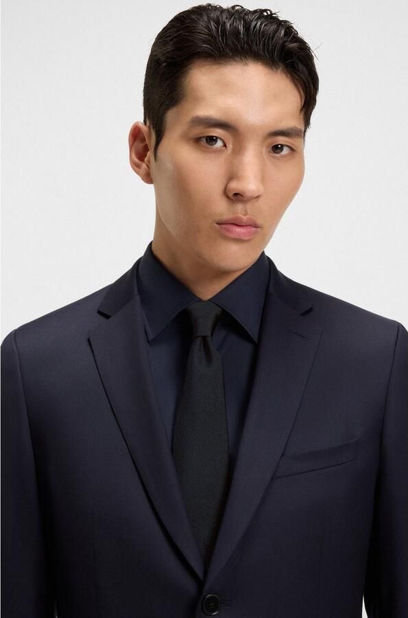 Boss Stropdas met fijne structuur (7 5 cm) - Foto 4