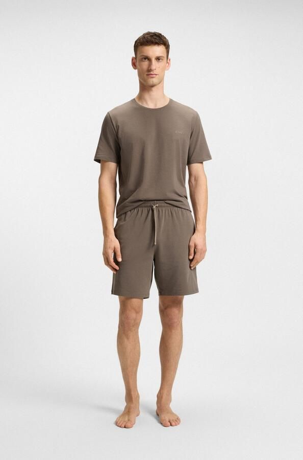 Boss Regular fit sweatshorts van een mix van katoen en elastaan - Foto 3