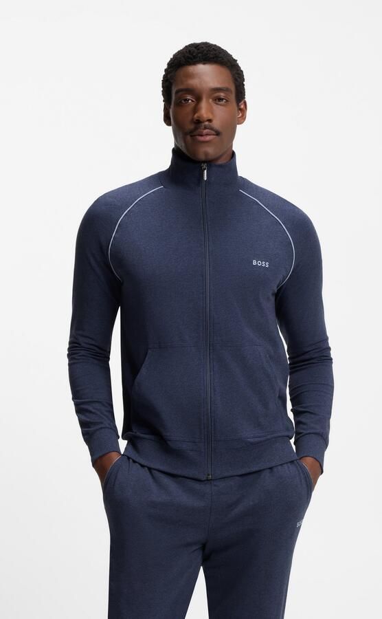 Boss Regular fit sweatjack van katoenmix - Foto 6