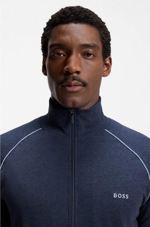 Boss Regular fit sweatjack van katoenmix - Foto 3