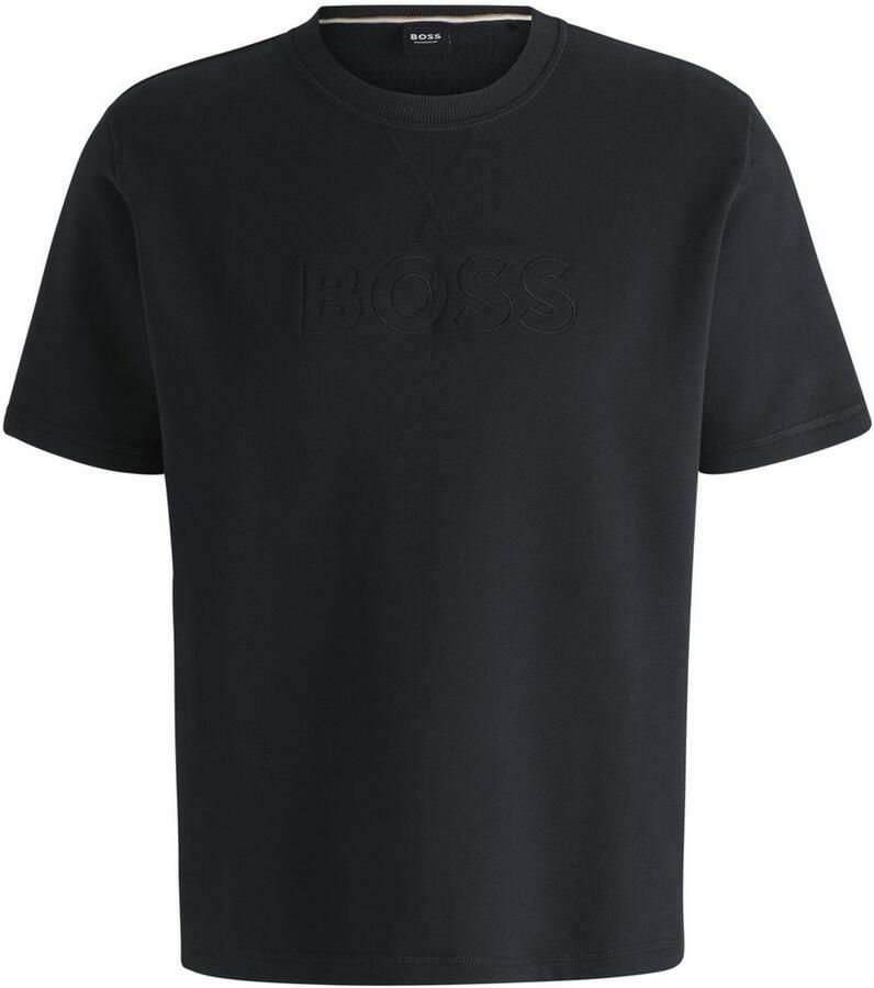 BOSS T-shirt David met groot logoborduursel - Foto 2