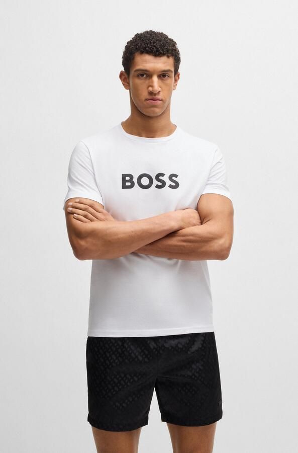 Boss T-shirt met labelprint model 'Basic Logo' - Foto 11