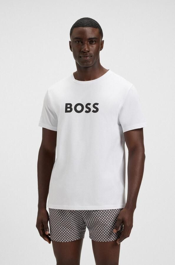 Boss T-shirt met labelprint model 'Basic Logo' - Foto 5