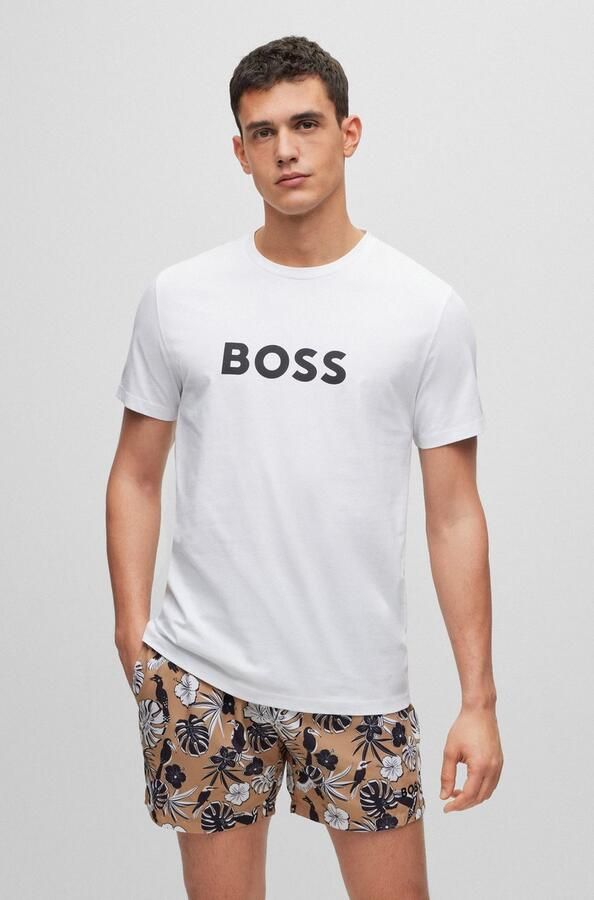 Boss T-shirt met labelprint model 'Basic Logo' - Foto 6