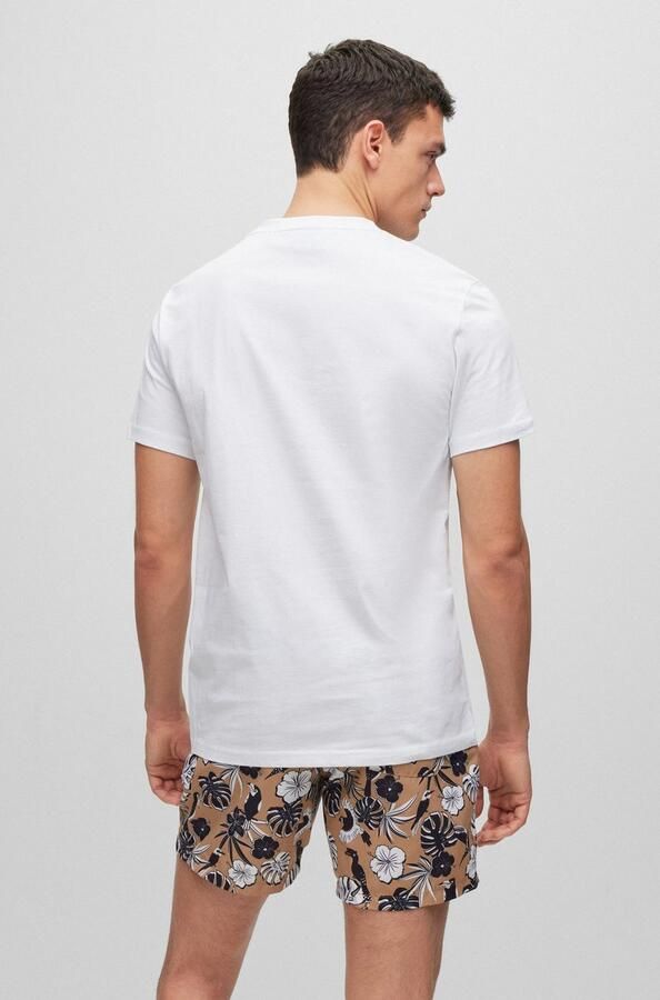 Boss T-shirt met labelprint model 'Basic Logo' - Foto 7