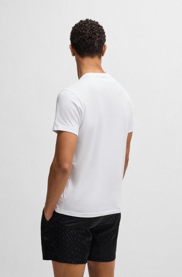 Boss T-shirt met labelprint model 'Basic Logo' - Foto 8