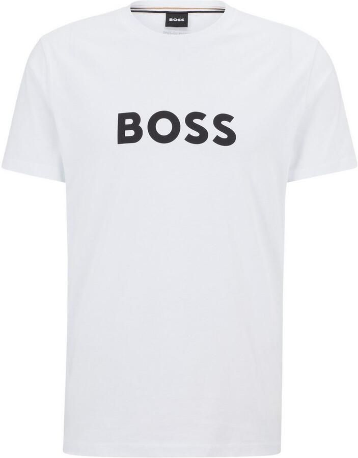 Boss T-shirt met labelprint model 'Basic Logo' - Foto 3